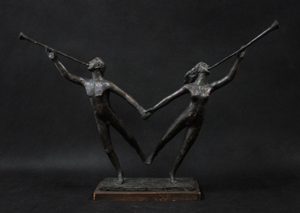 Clement Renzi Bronze Sculpture "Sound the Trumpet" (1 of 6)