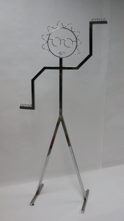 1970's Chrome Abstract Figural Coat Rack / Valet (1 of 6)
