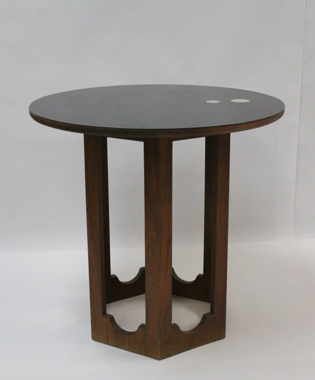 MCM Teakwood Taboret Table w/ Mother of Pearl (1 of 5)