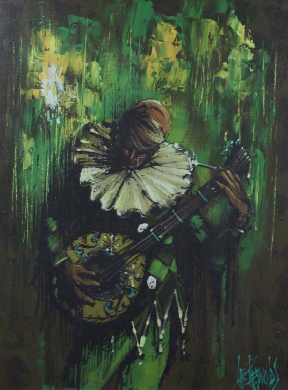 Lee Reynolds, Vanguard Studio. Jester Playing Lyre (1 of 4)