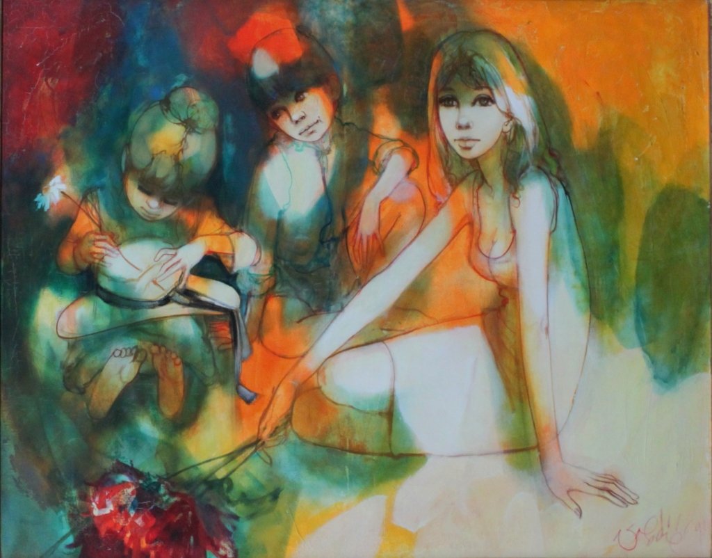 Jean-Baptiste Valadie (1933- ) La Fleur au Chapeau (1 of 6)