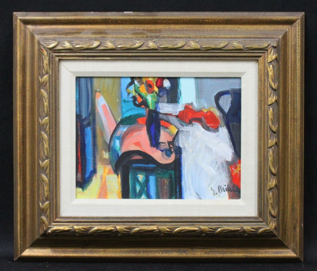 Georges Briata ( French 1933-) "Palette et Fleurs" (1 of 6)