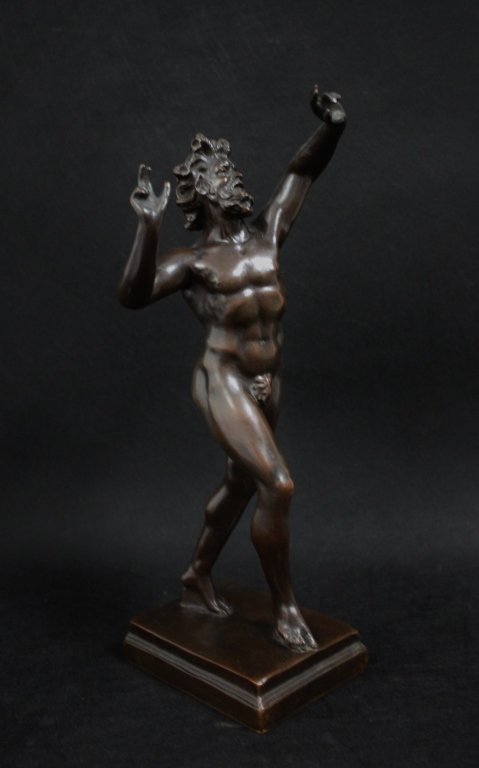 19th C. Dancing Faun Roman Bronze Sculpture (1 of 9)