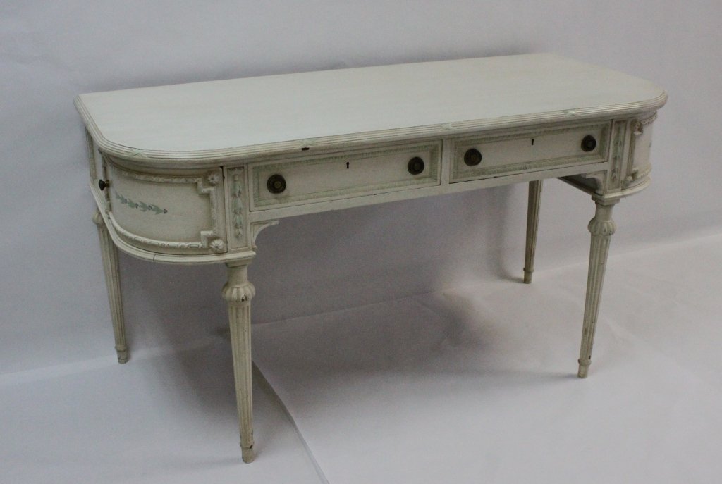 19th C. French Louis XVI Floral Decorated Vanity (1 of 6)