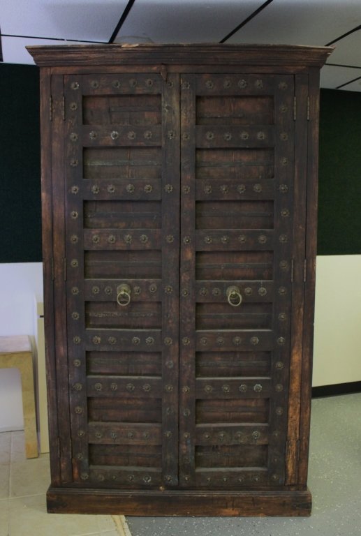 18th / 19th C. Brass and Iron Bound Doors  Armoire (1 of 8)