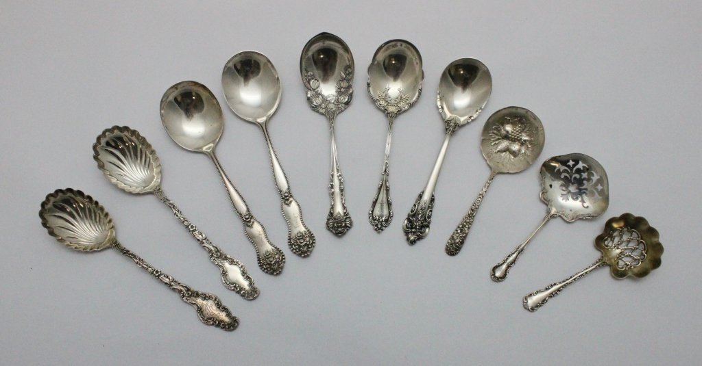(10) Miscellaneous Sterling Silver Serving Spoons (1 of 10)