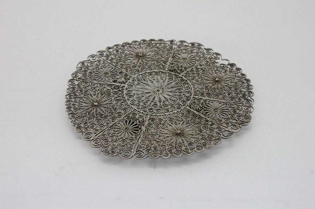 19thC Imperial Russian Sterling Silver Trivet (1 of 3)
