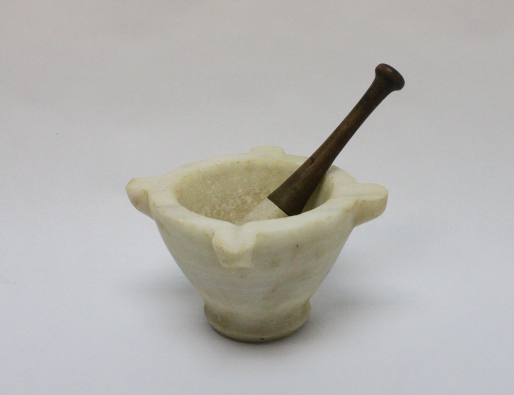 18th Century Antique Marble Mortar and Pestal (1 of 2)