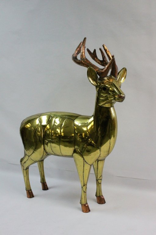 Bustamante Brass, Chrome & Copper Stag Deer (1 of 10)