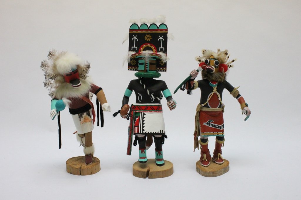 (3) Kachina Dolls:Ponguesuia Coyote Clan, Chapella (1 of 7)