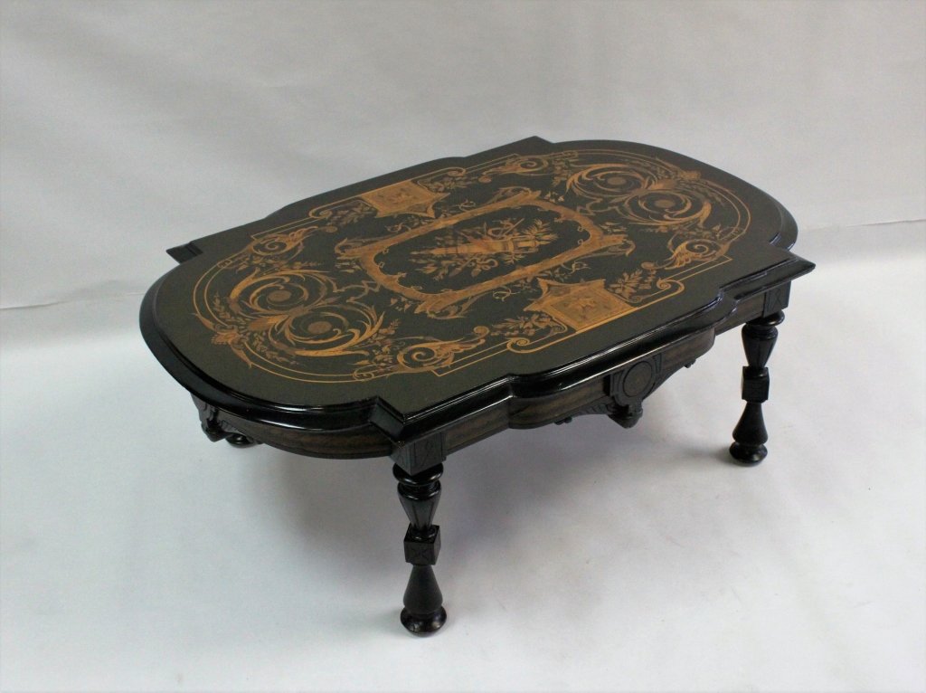 19th C. Pottier & Stymus NY Parquetry Center Table (1 of 9)