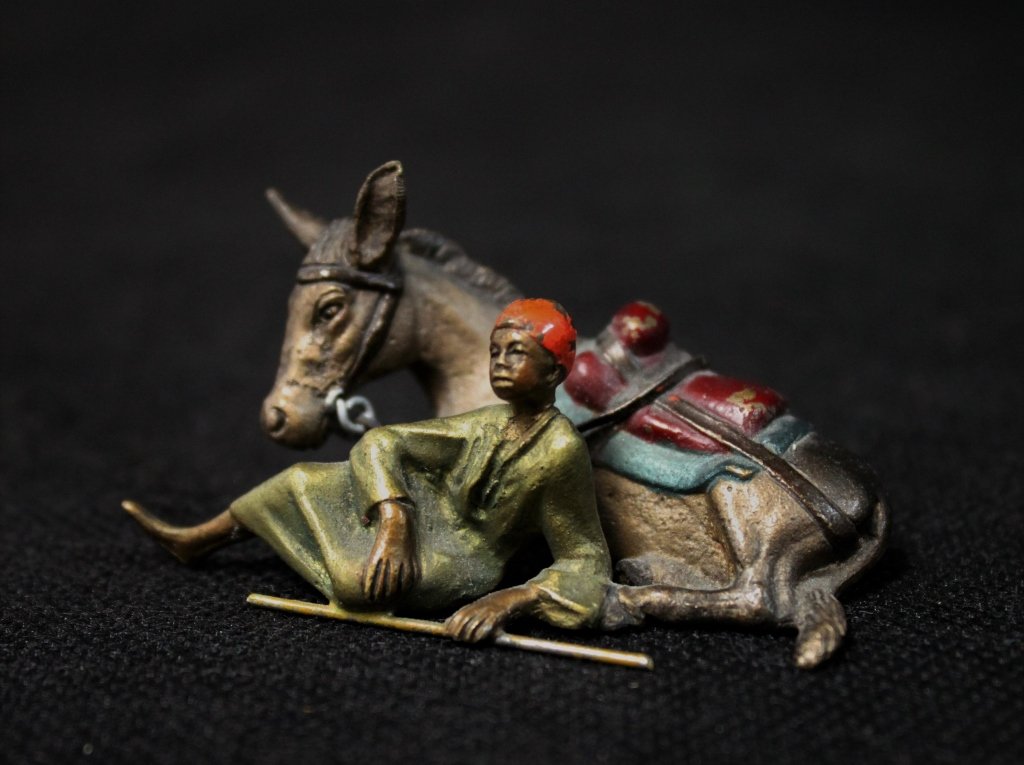 Antique Vienna Cold Painted Bronze Arab & Mule (1 of 5)