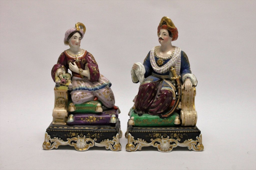 19th C. Dresden Porcelain 'Arab' King & Queen (1 of 10)