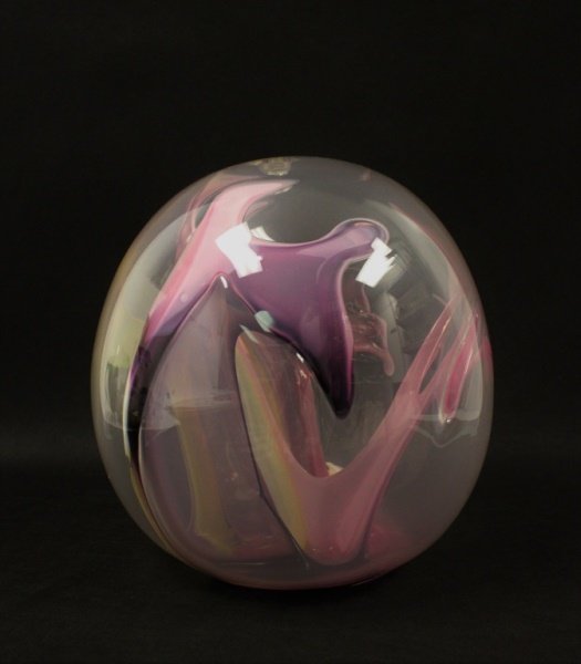 Peter Bramhall w/ Andy Bird Art Glass Sphere (1 of 10)