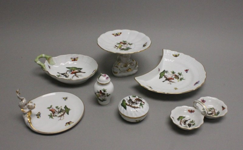 (8) Herend Hungary Serving Pieces Rothschild Bird (1 of 10)