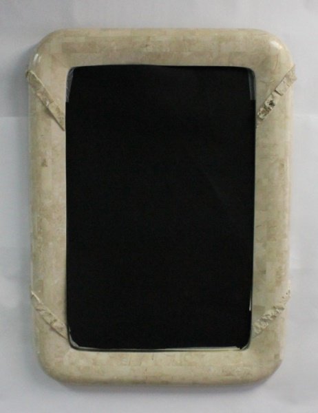 Maitland Smith Tessellated Fossil Stone Mirror (1 of 3)