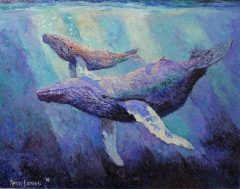 Roman Czerwinski (Polish, 20th C) "Maui Family" OC (1 of 7)