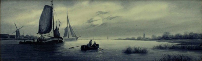 Arts & Crafts Period Dutch Painting on Porcelain (1 of 9)