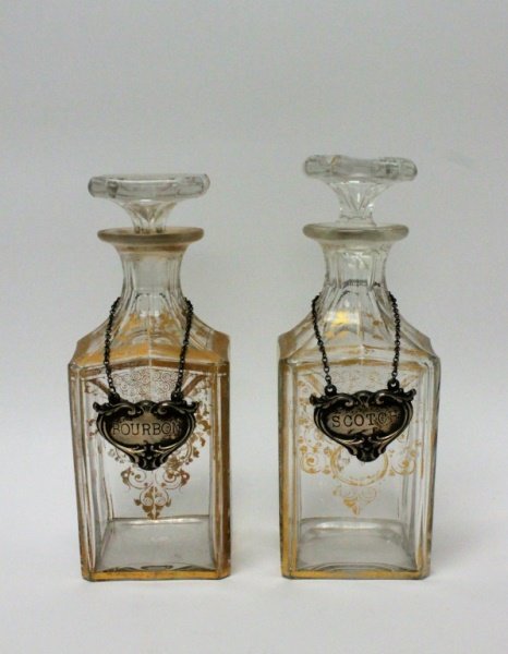 (2)19C Moser Decanters Sterling Scotch & Bourbon (1 of 7)