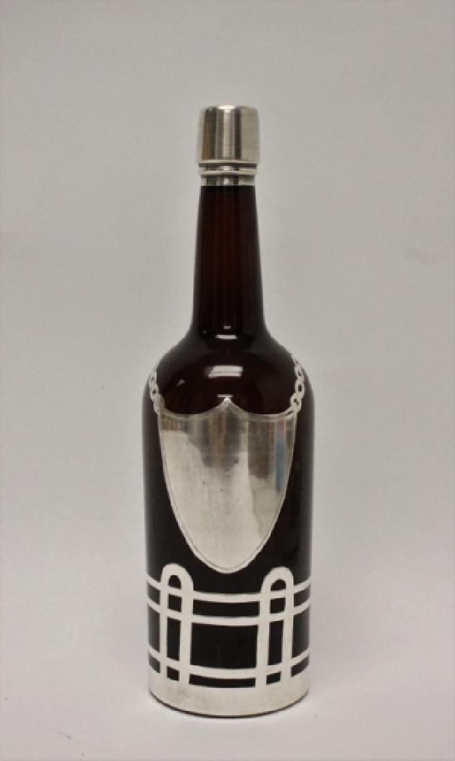 Art Deco Sterling Silver Overlay Cognac Decanter (1 of 6)