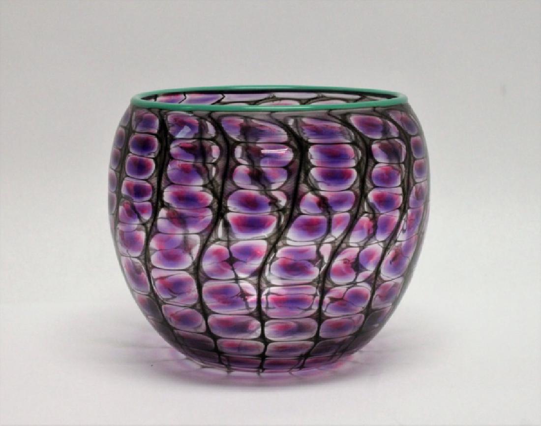 3 TOM PHILABAUM REPTILIAN ART GLASS Tom Philabaum, Perfume Jewel Tones
