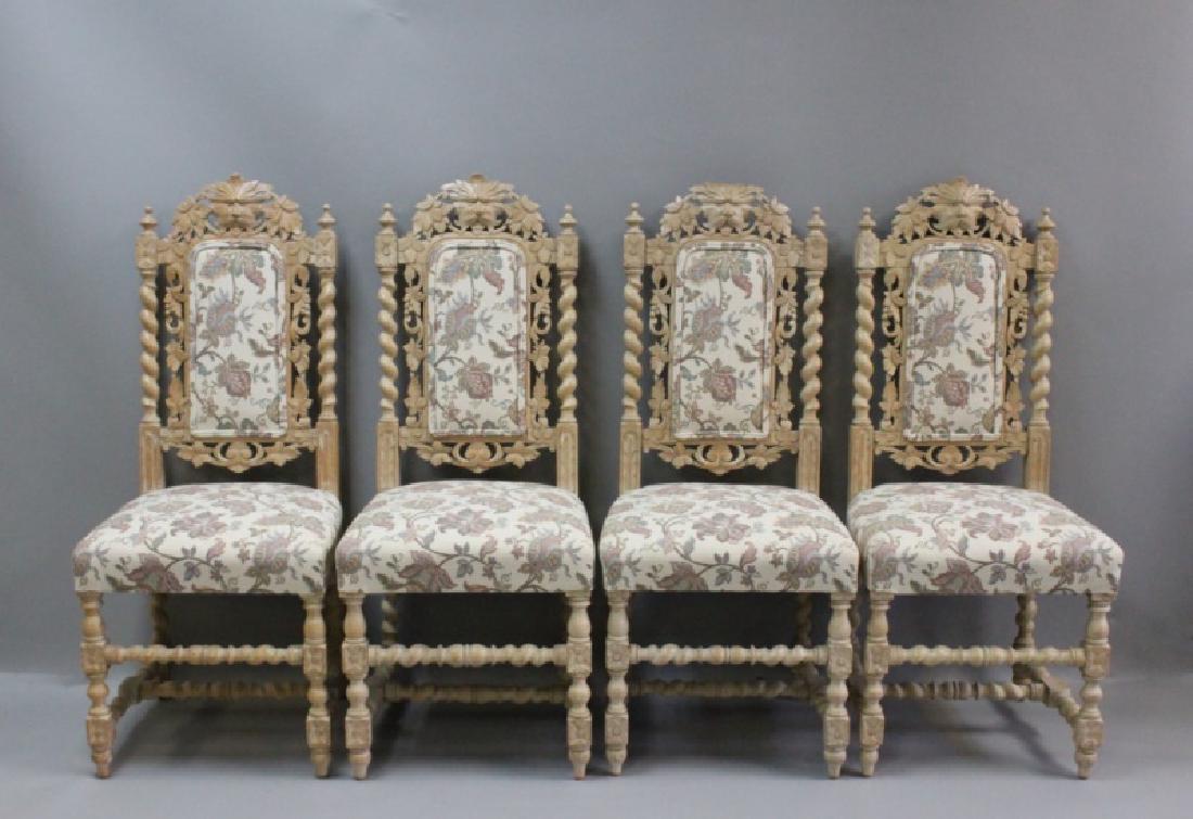 4-19c Barley Twist & North Wind Oak Dining Chairs (1 of 8)