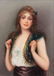 19C Berlin Porcelain Plaque Young Girl "Sans Facon