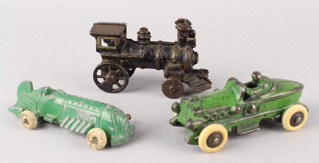 Hubley Cast Iron Race Cars & Train (1 of 2)