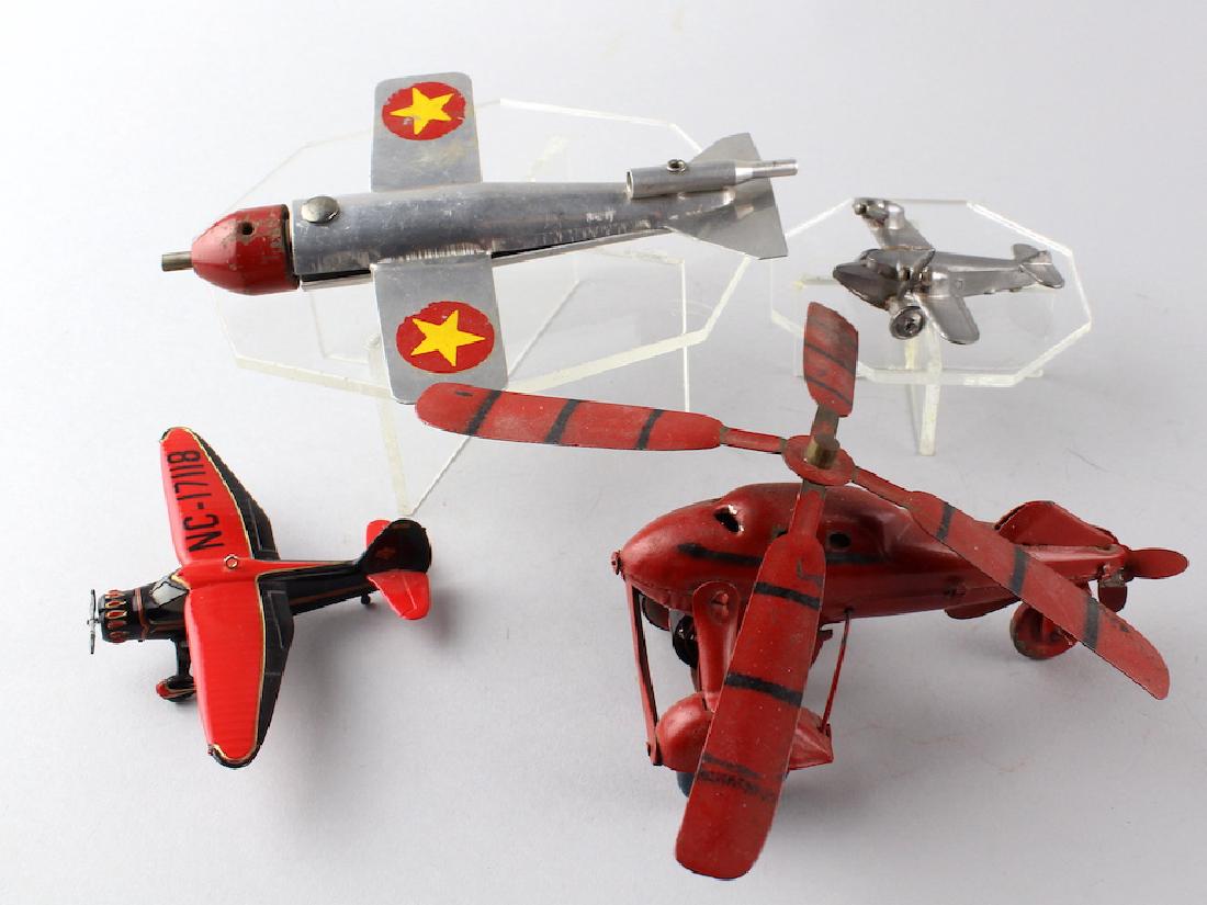 4 Airplanes Japan Tin Auto Gyro, Slush (1 of 2)