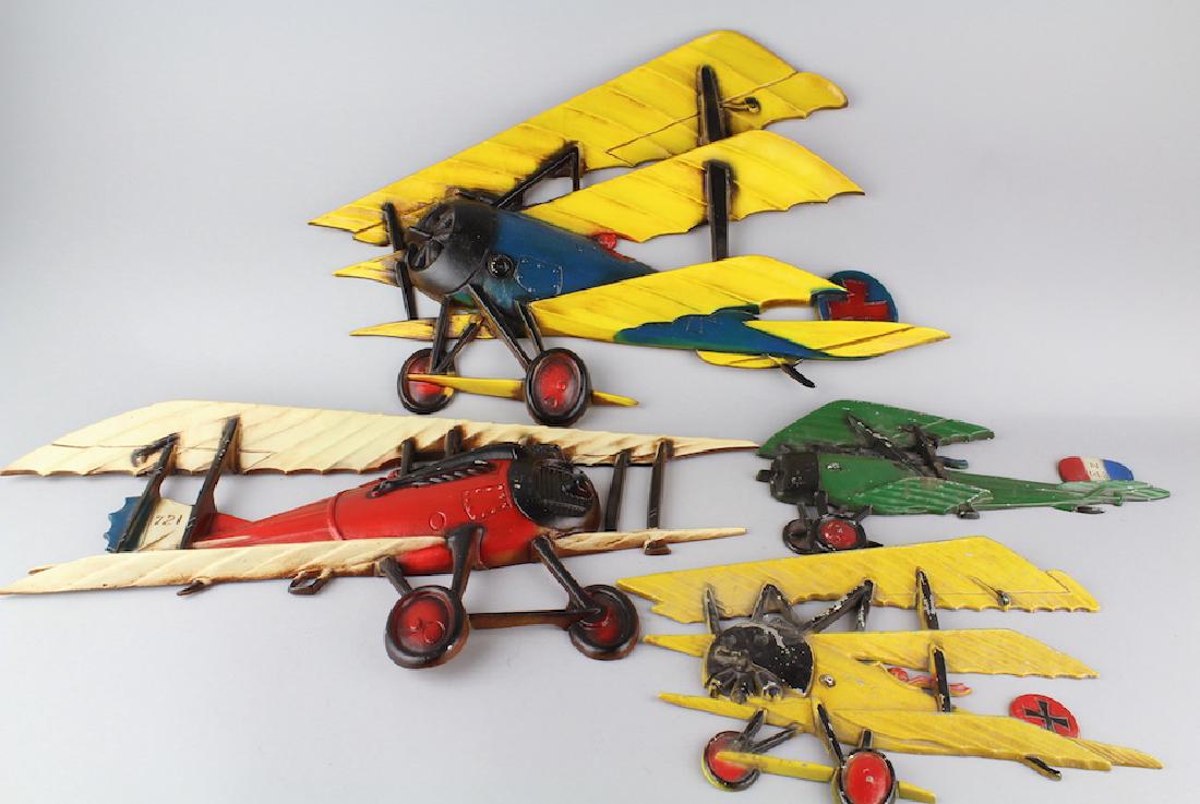 Airplane Metal Wall Hanging Biplanes (1 of 1)