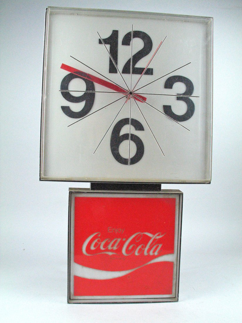 Coca Cola Advertising Clock 1960's (1 of 2)