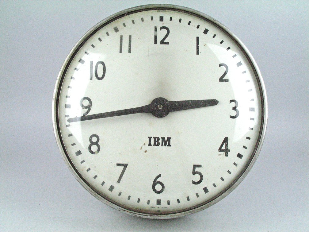 IBM Wall Clock 1950's (1 of 2)