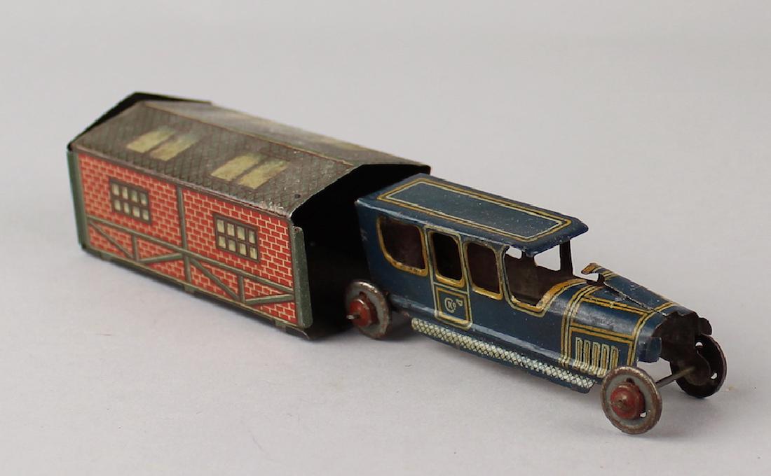 German Tin Penny Toy Limousine & Garage (1 of 4)
