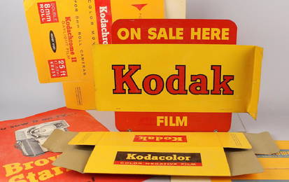 Kodak Porcelain Store Flange Sign & Displays