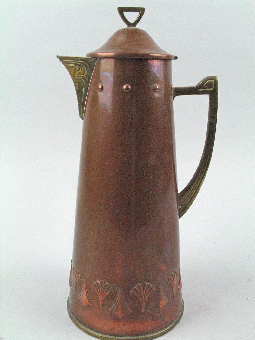 Arts And Crafts German Copper And Brass Pitcher (1 of 3)
