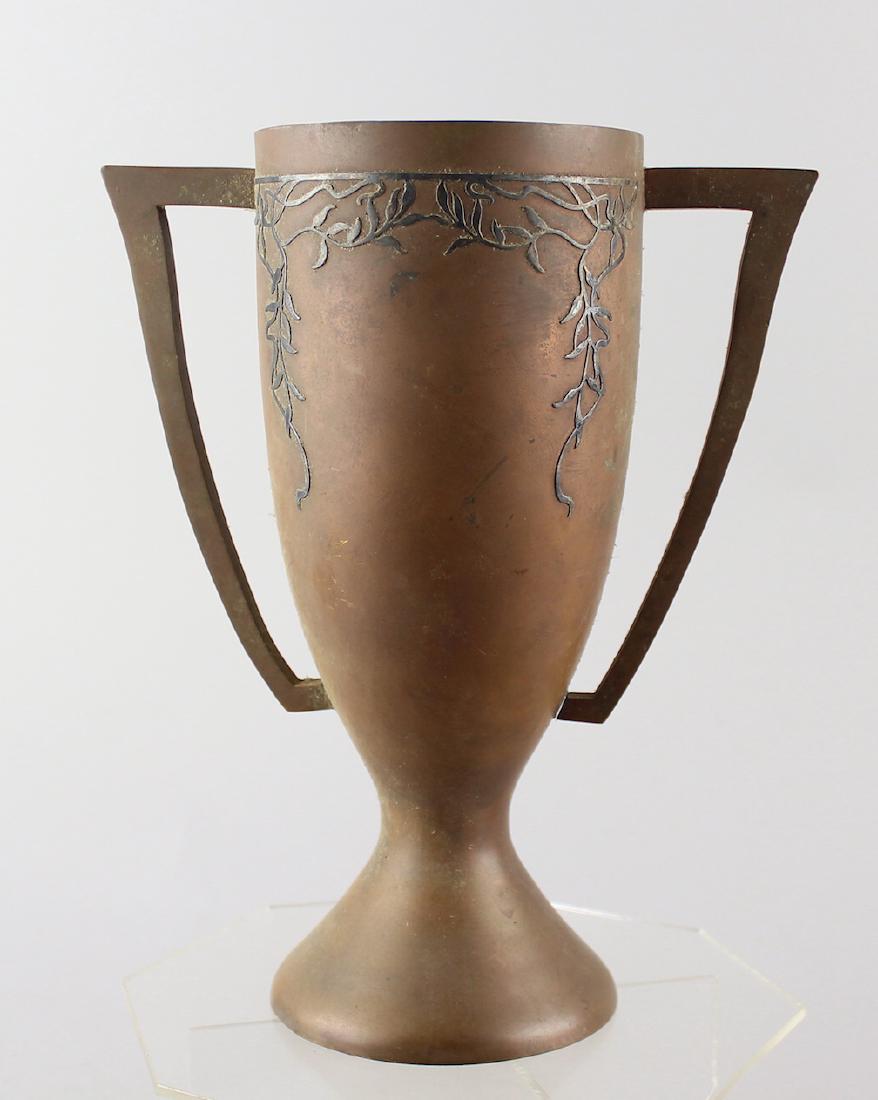 Arts & Crafts Heintz Metal Loving Cup Silver On Bronze (1 of 5)