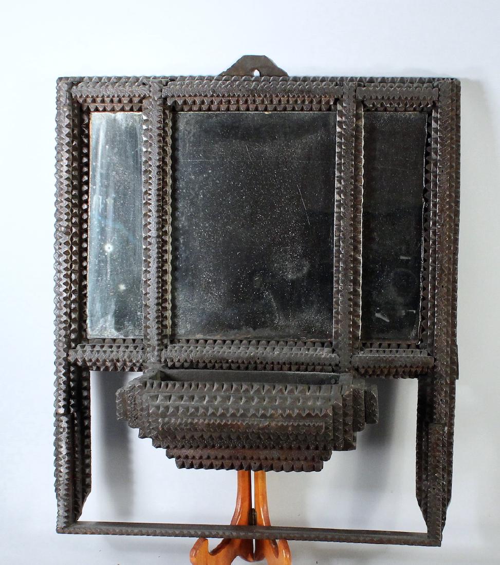 Tramp Art Shaving Mirror (1 of 2)