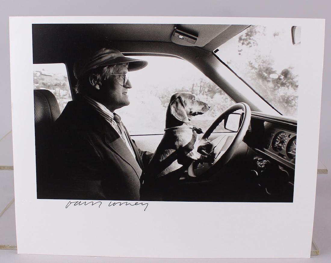 David Hockney Signed Photograph Dog Driving (1 of 2)