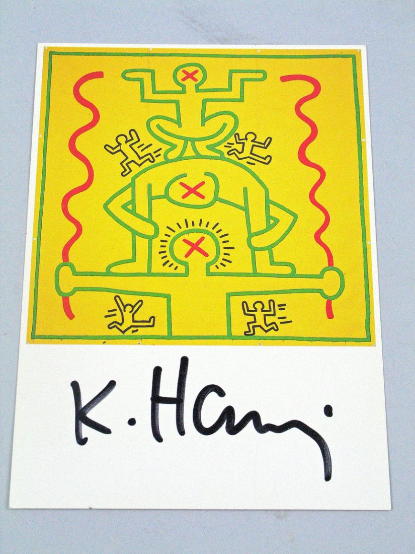 Keith Haring Signed Postcard (1 of 2)