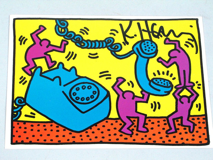 Keith Haring Signed Postcard (1 of 2)