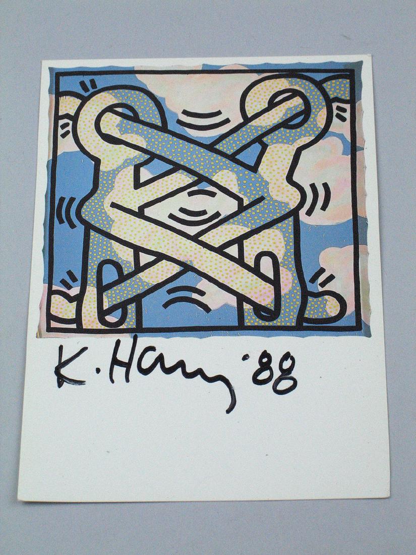 Keith Haring Signed Postcard (1 of 3)