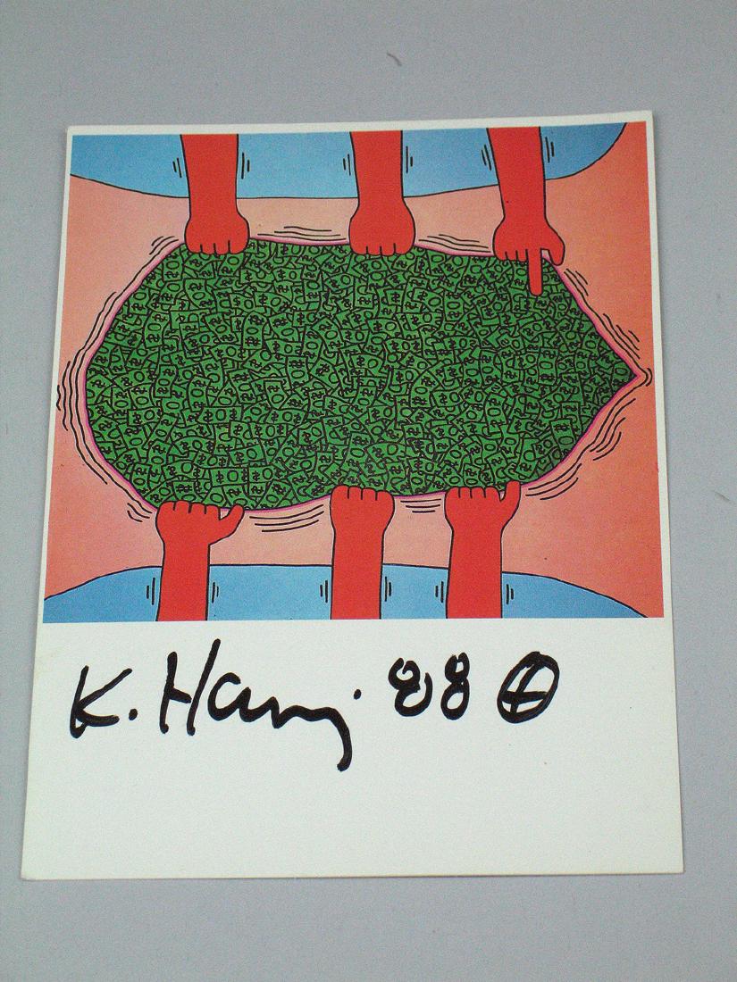 Keith Haring Signed Postcard (1 of 3)