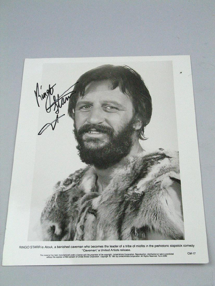 Ringo Starr Beatles Movie Promo Caveman Autograph (1 of 2)