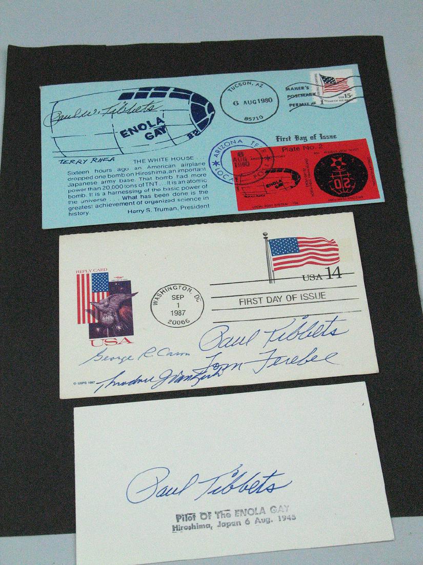 Paul Tibbets, Enola Gay Autograph Hiroshima (1 of 2)