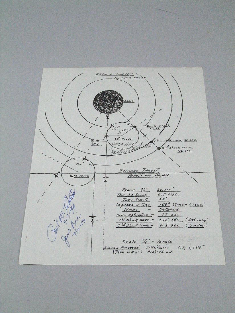 Paul Tibbets, Enola Gay Autograph Hiroshima (1 of 2)