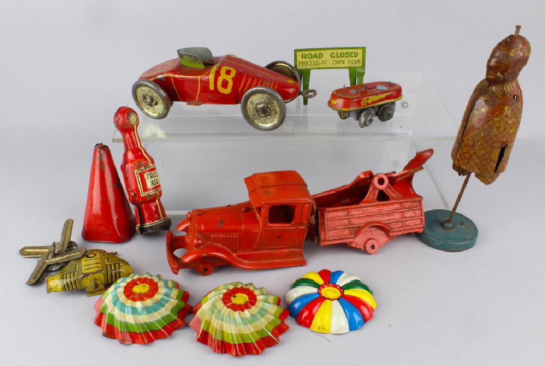 Marx Tin Toy Parts Lot & AC Williams Toy Wood Prototype (1 of 2)