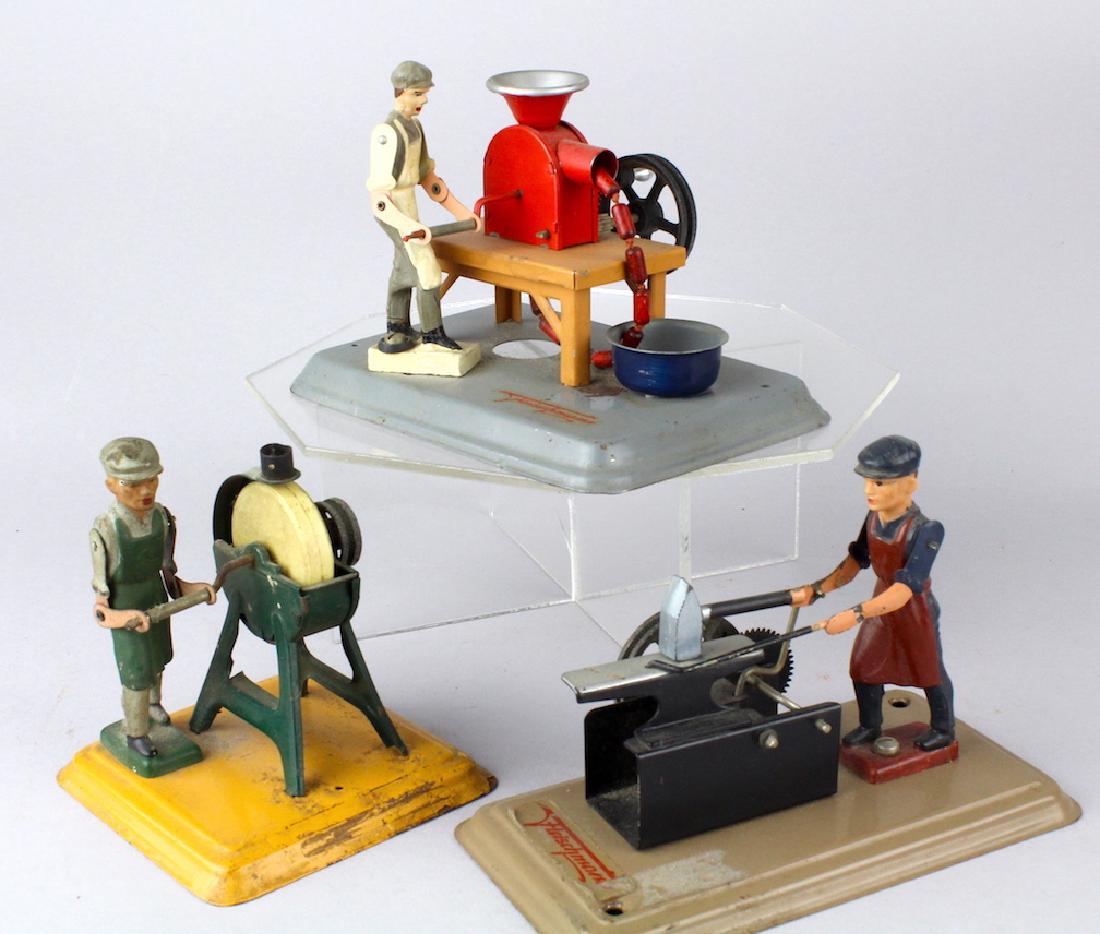 3 Fleischmann German Tin Steam Toy Men (1 of 3)
