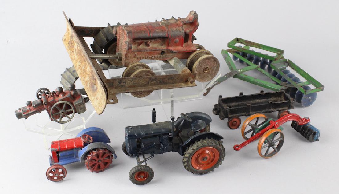 Toy Tractor & Implement Lot with Cast Iron (1 of 1)