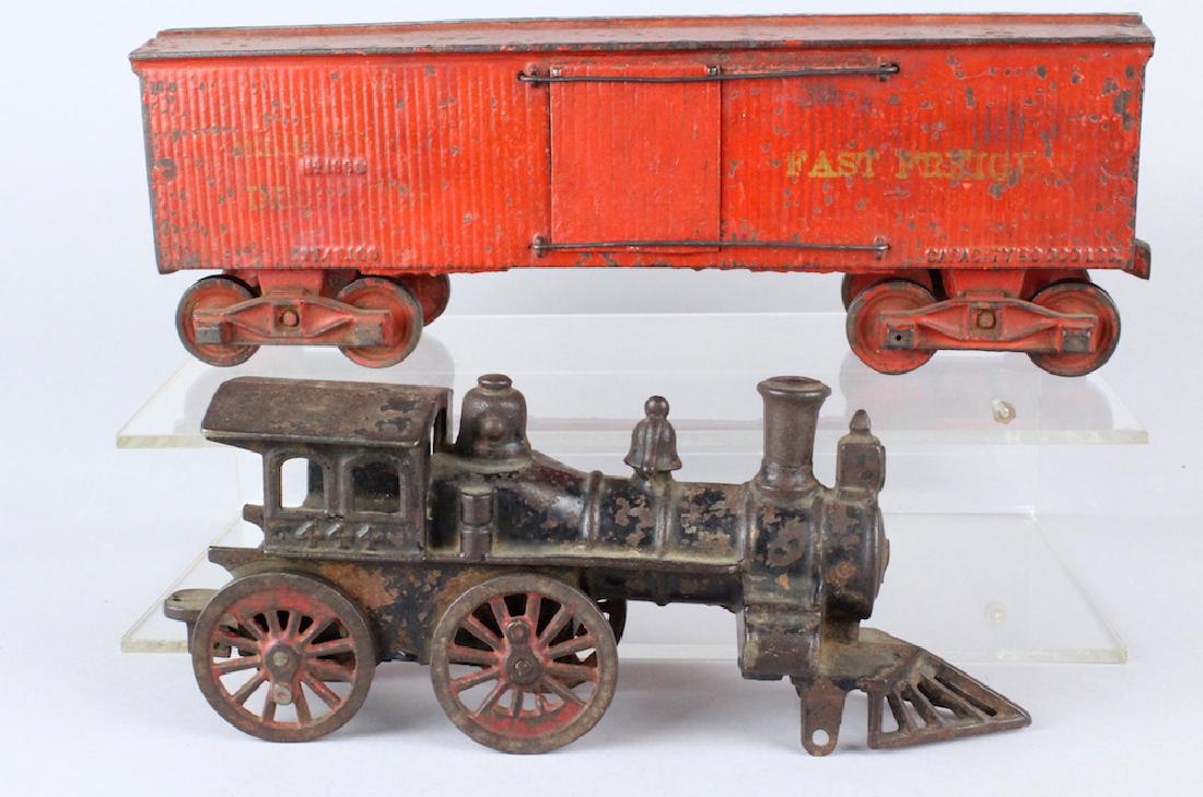Cast Iron Floor Train & Wilkins Huge Freighter (1 of 3)