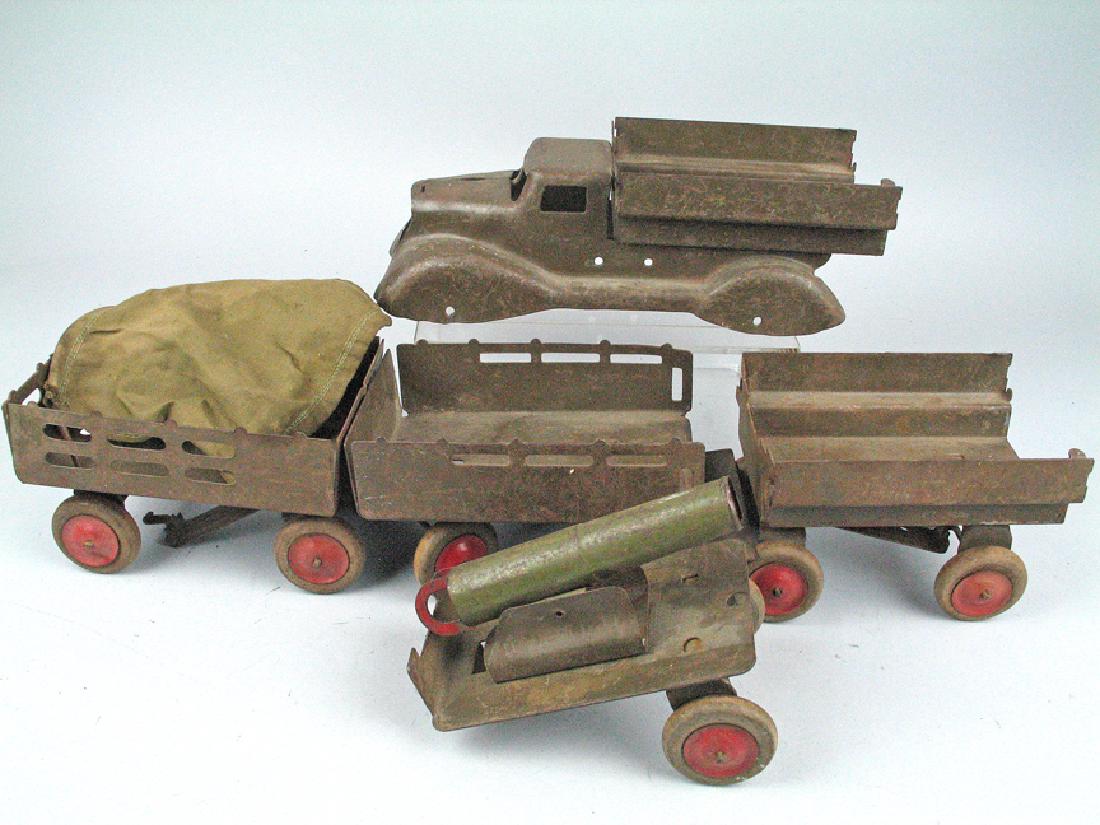 Marx Army Transport Lot Pressed Steel (1 of 2)